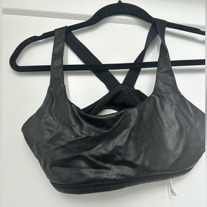 Spanx faux leather sports bra